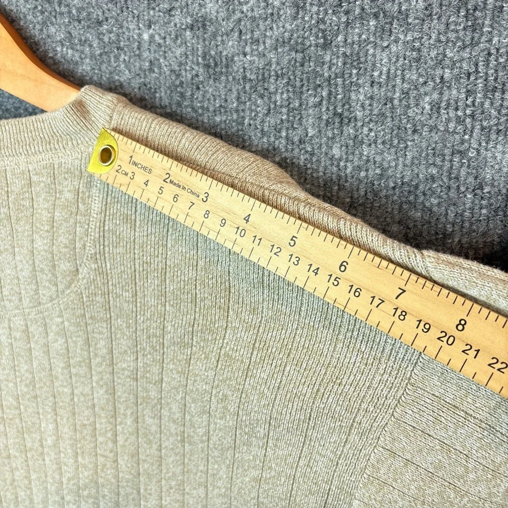 VTG Dockers Rib Knit V-Neck Sweater XL Tan Academia Normcore